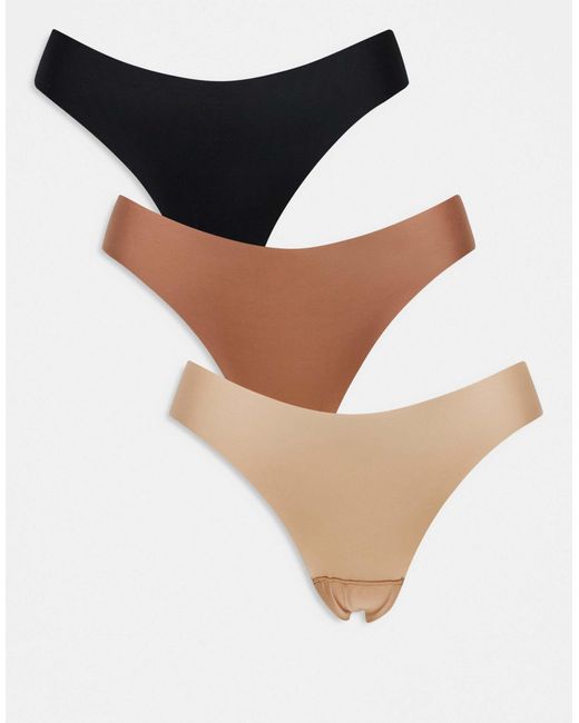 Lindex Black 3 Pack Invisible Thong