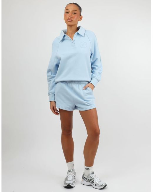 SIMMI Blue Embroidered Polo Sweatshirt