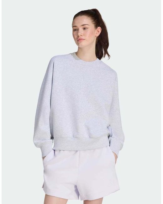 Adidas Originals White Soft Lux Loose Sweatshirt