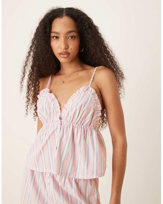 ASOS Pink Mix & Match Woven Pajama Cami Top