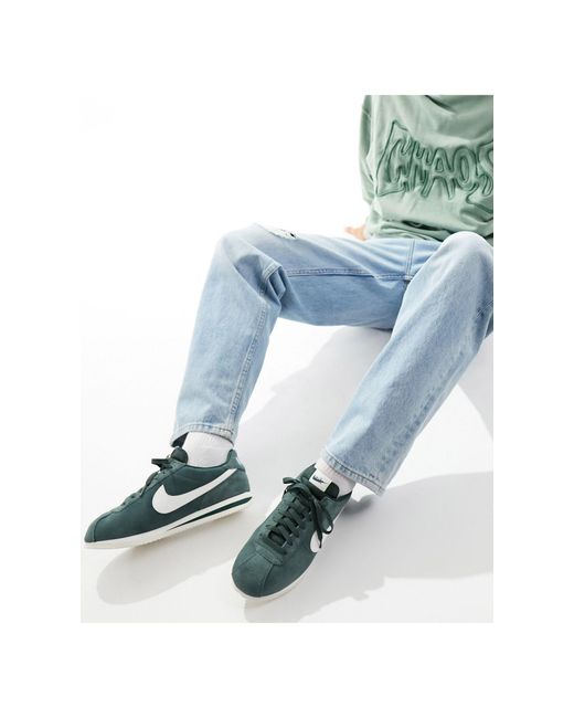 Nike – cortez – sneaker aus wildleder in Blue für Herren