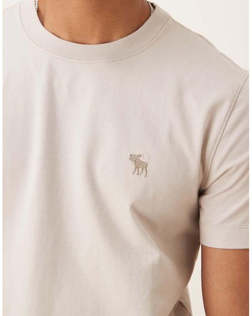 Camiseta De Corte Slim Con Logo De Icono De -Neutro Abercrombie & Fitch de hombre de color Natural