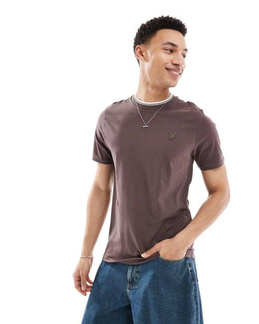 Lyle & Scott Purple Tipped Superfine T-Shirt for men