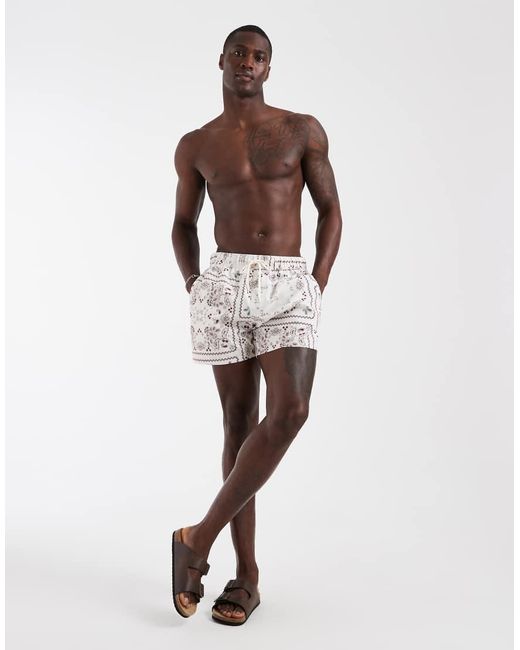 ASOS White Swim Shorts for men