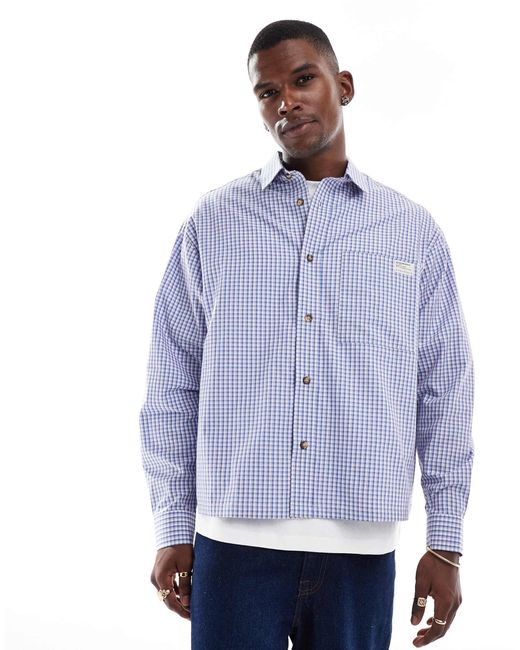 ASOS – kastiges oversize-hemd in Blue für Herren