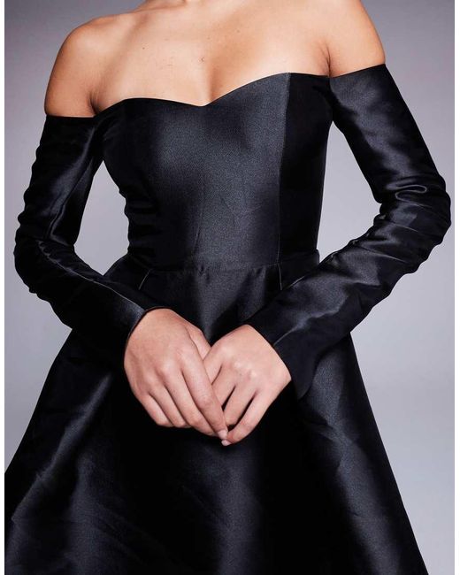 Forever New Black Structured Mini Dress