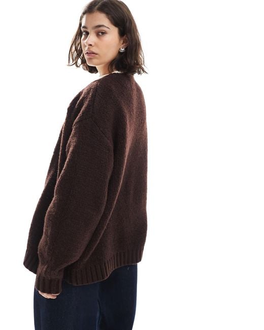 ASOS Black Chunky Oversized Edge To Edge Cardigan