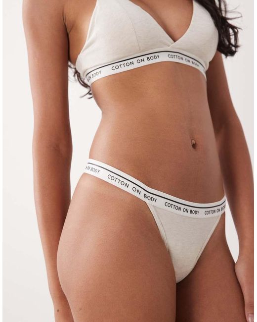 Cotton On Multicolor Branded Cotton G-string