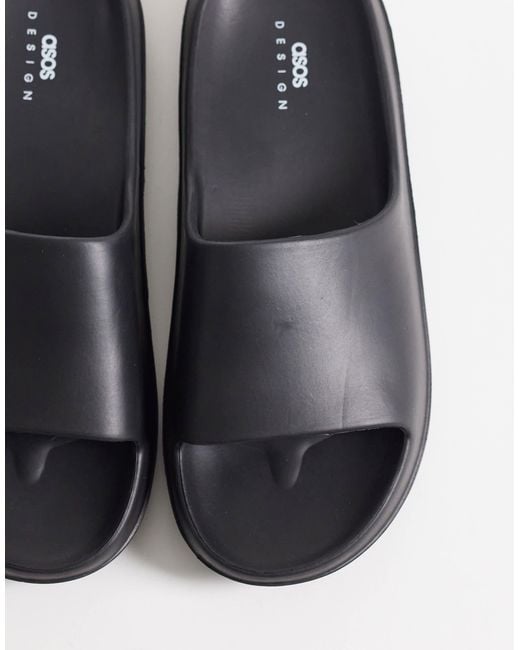 ASOS Black Chunky Sliders for men