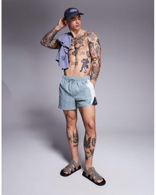 ASOS Blue Swim Shorts for men