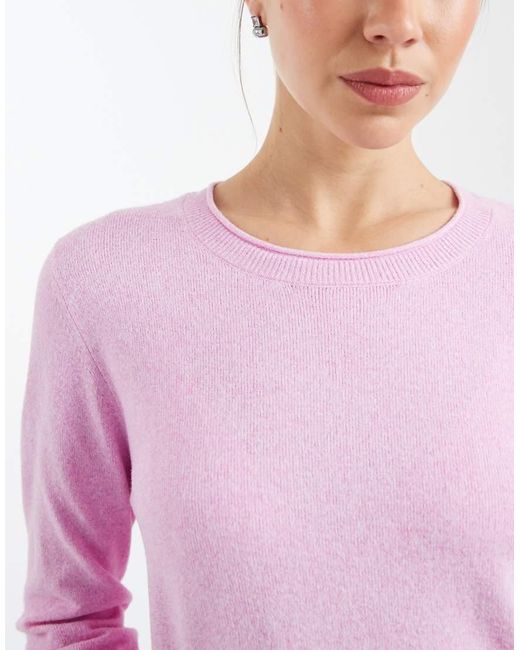 ONLY Purple Round Neck Knitted Top