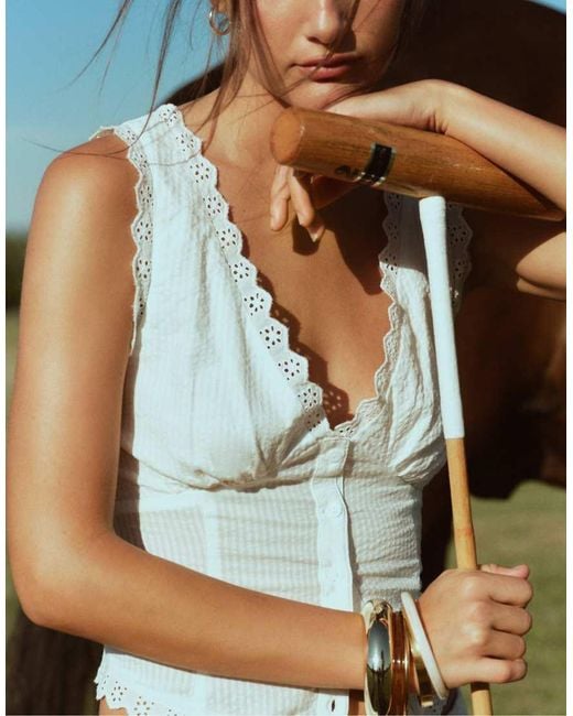 Stradivarius Blue Sleeveless Corset Top