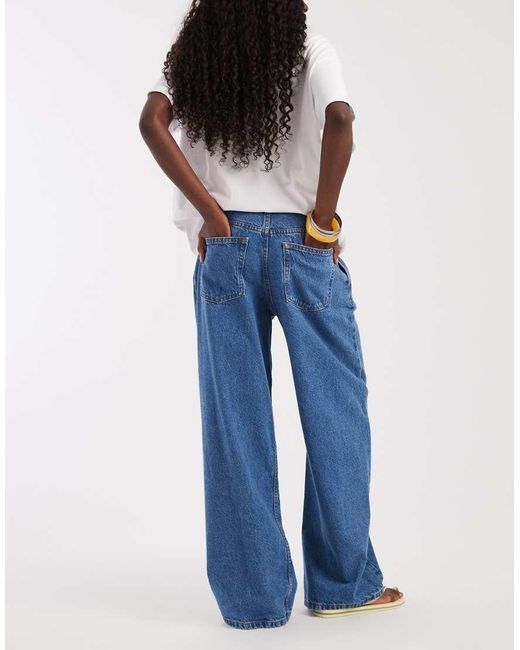 ASOS Blue Pleat Front Horseshoe Jean