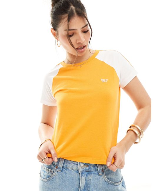 Superdry Orange – essential – retro-t-shirt
