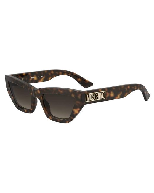 Moschino Moschino Zonnebril Opvallende Cat Eye Zonnebril Met Getinte Glazen in het Brown