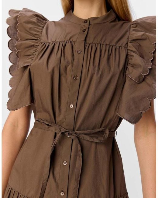 Vestito Lungo Color Spugnola di Object in Brown