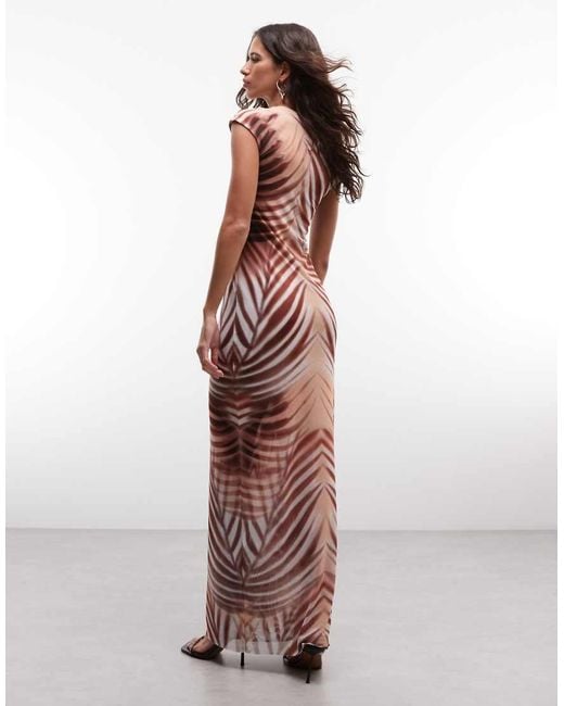 AFRM White Mylo Mesh Round Neck Cap Sleeve Maxi Dress