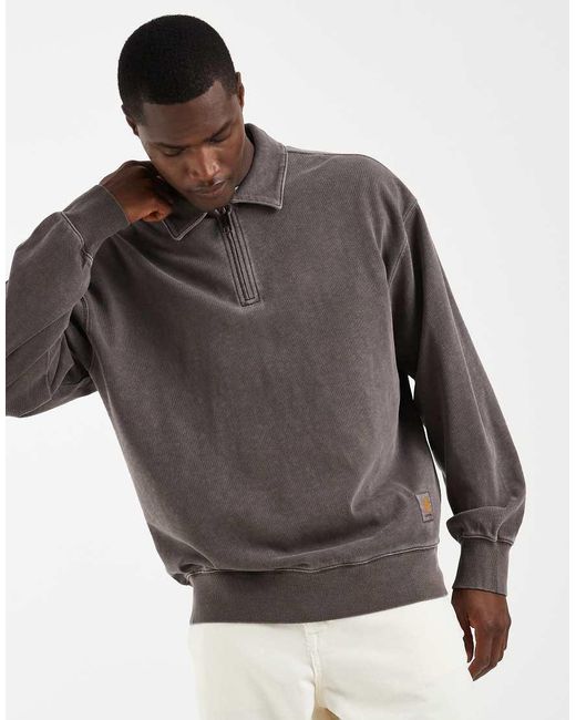 Carhartt Gray Harper Polo Sweatshirt for men