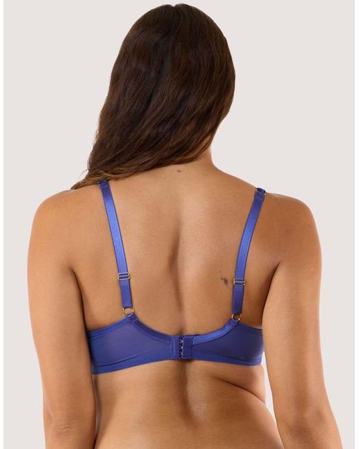 Playful Promises Blue Thea Baroque Embroidery D+ Bra