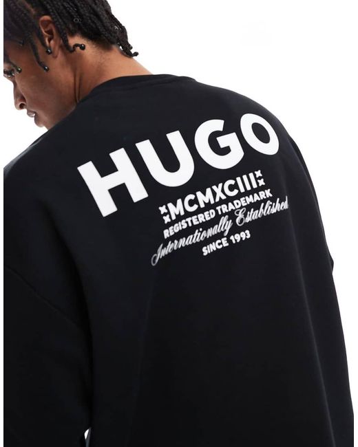 HUGO Black Naviu Sweatshirt for men