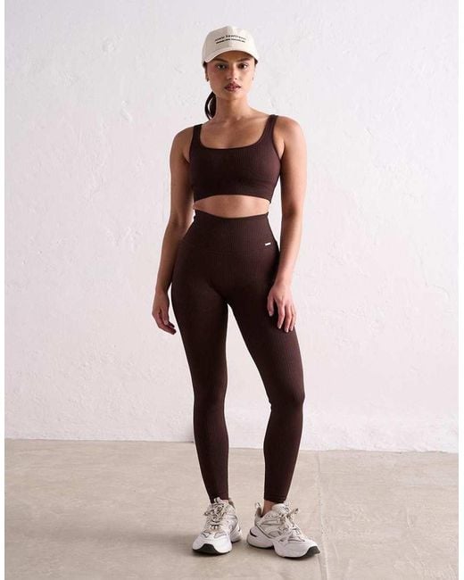 Aim'n Natural Cacao Ribbed Seamless Tights