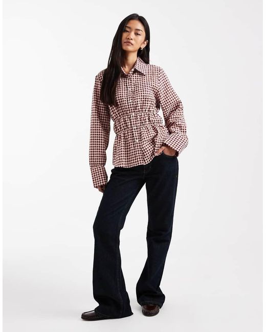 ASOS Shirred Fitted Shirt