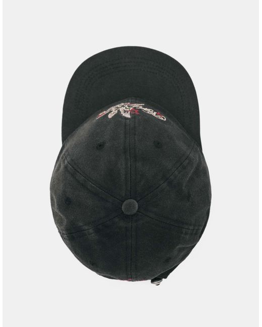 Pull&Bear – bestickte kappe in Black für Herren