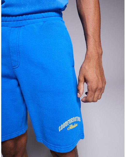 Pantalones Cortos Azules Con Logo De (Parte De Un Conjunto) Good For Nothing de hombre de color Blue