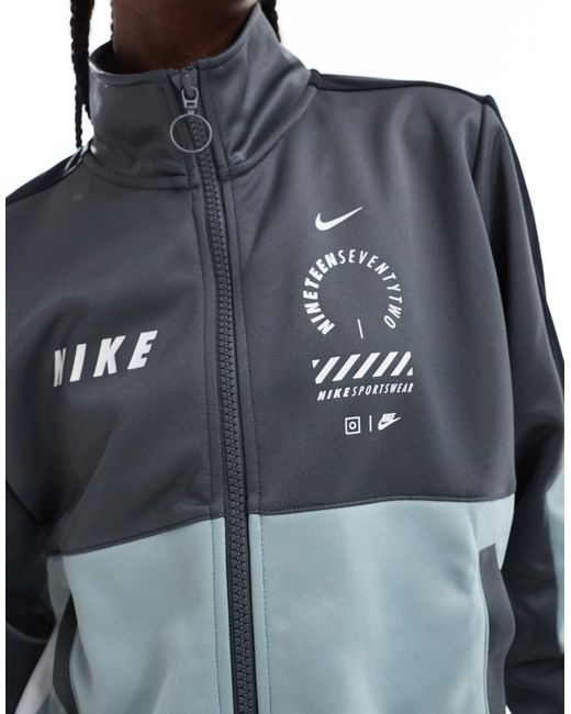 Nike Blue – streetwear – jacke aus webstoff
