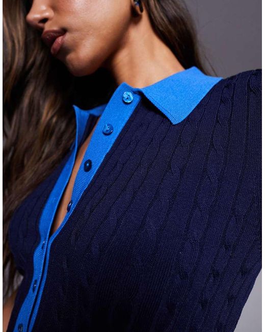 good american cable knit mini dress Good American cable knit mini dress in midnight