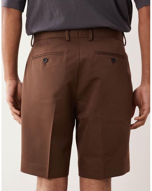 ASOS Brown Tailored Regular Shorts for men