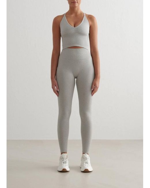 Aim'n Gray Melange Shape Seamless Cross Back Bralette