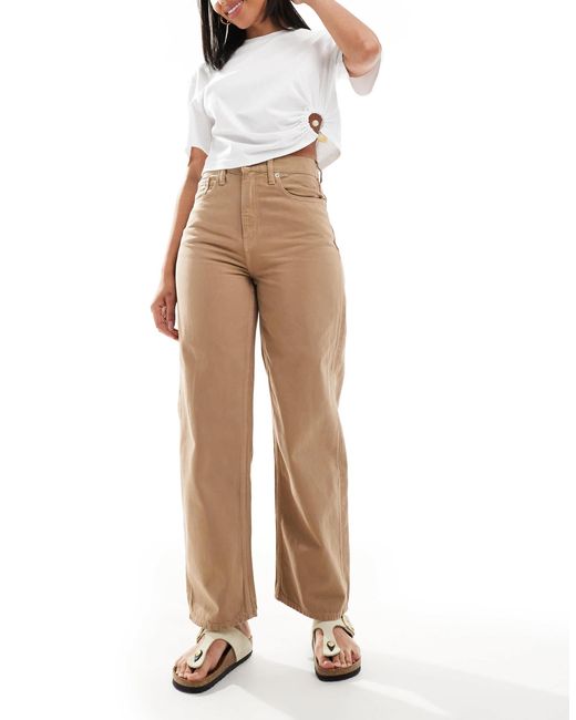 Jean ample - beige délavé Calvin Klein en coloris Natural