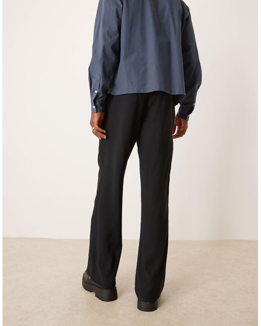 ASOS Blue Wide Flare Smart Trousers With Belt for men