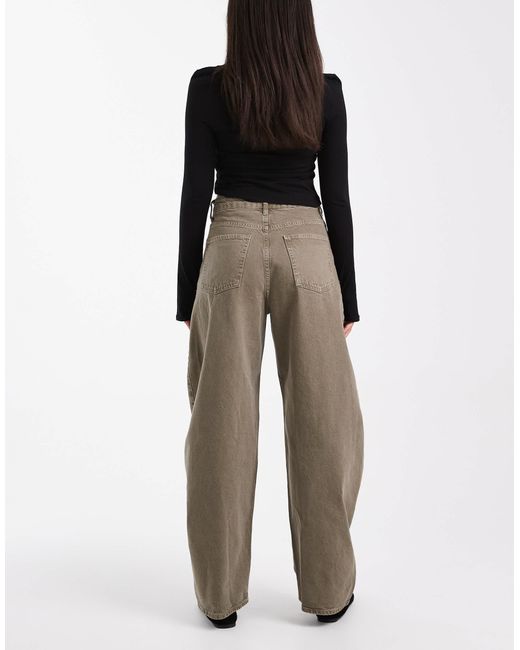 ASOS Brown – barrel-leg-jeans