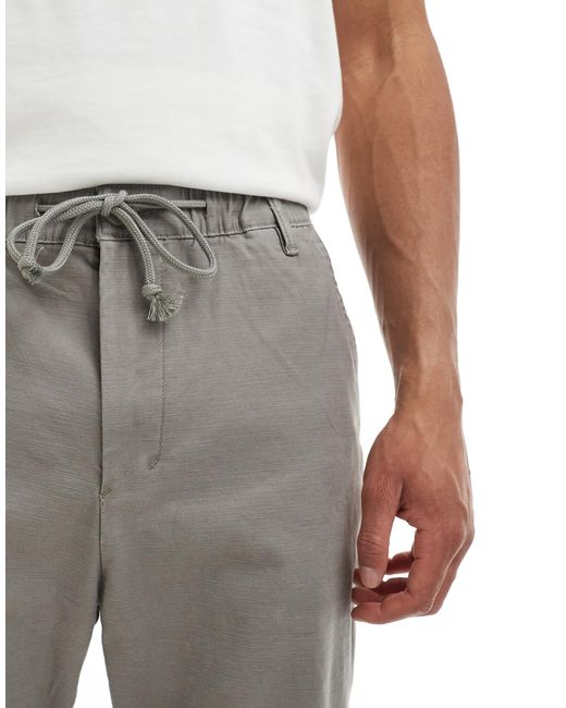 Pull&Bear Gray Cuffed Baggy Trousers for men