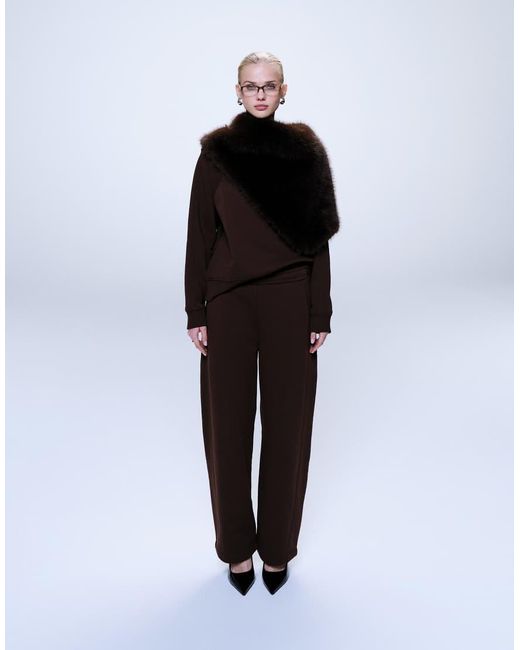 ASOS Brown Premium 500Gsm Seamed Sweatshirt