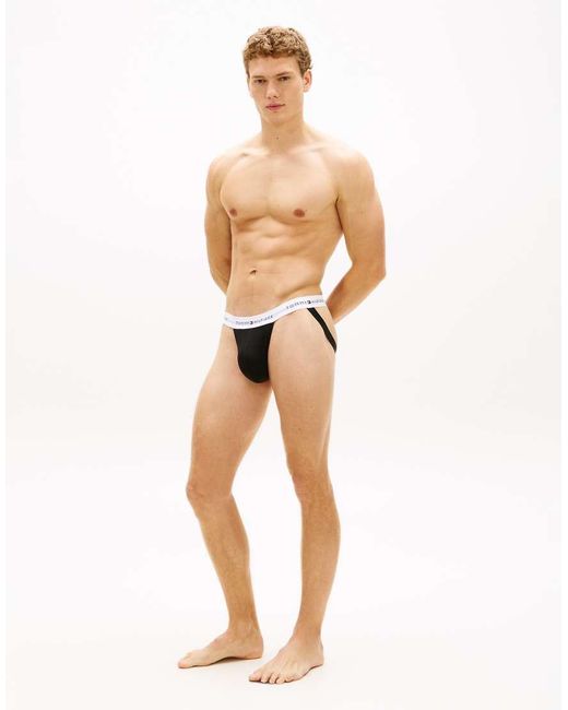 Tommy Hilfiger White 3-pack Signature Logo Waistband Jockstraps for men