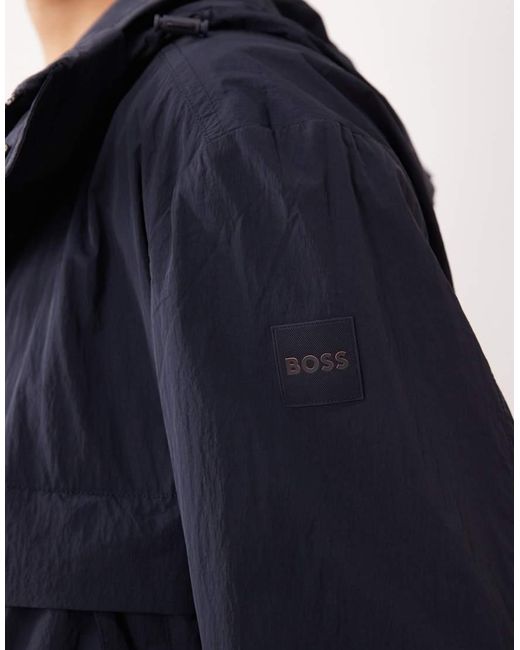 Boss Blue Hugo Boss Windbreaker Jacket for men
