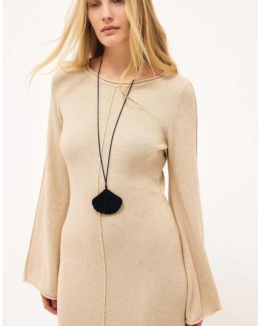 NA-KD Natural Fine Knitted Maxi Dress