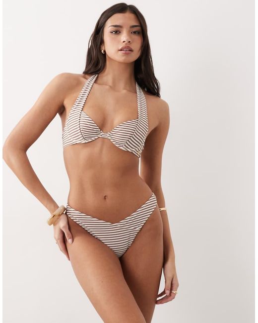 Candypants Brown Halter Underwire Bikini Top