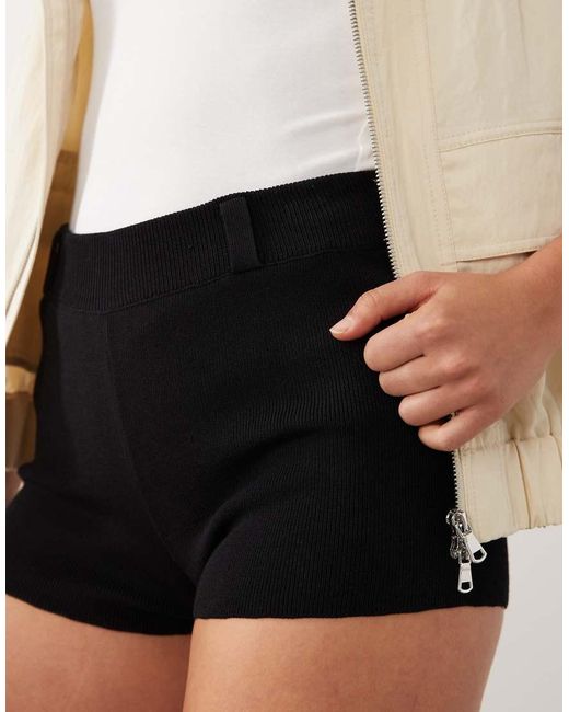 Mango White Starring Hailey Bieber Tailored Mini Shorts