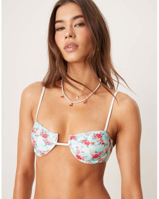 Bright Swimwear Blue Bright Swim Lola Waterloo Underwire Bikini Top