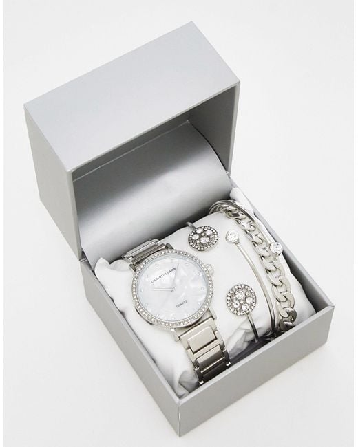 Christin Lars Christian Lars Watch And Bracelet Gift Set in Metallic Lyst UK