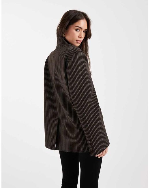 ASOS Black Wrap Front Oversized Blazer