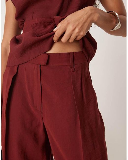 Mango Brown Tailo baggy Trouser Co-ord