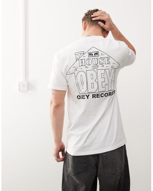 Obey White House Of Records Graphic T-Shirt for men