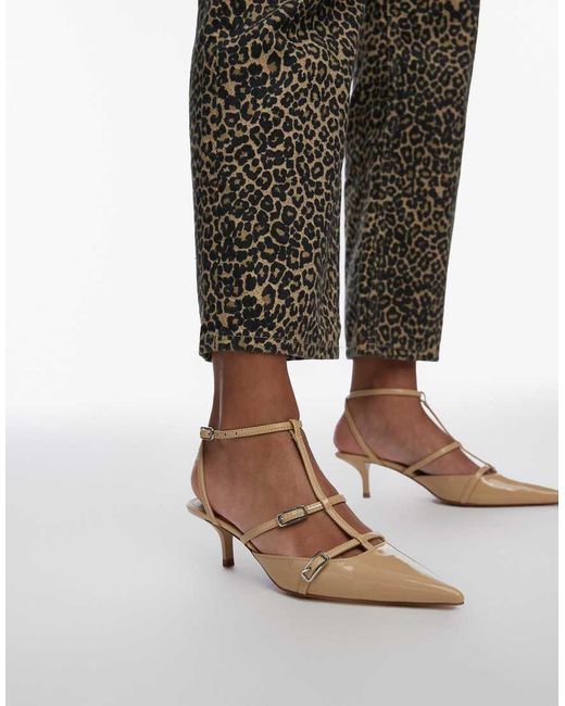 Mango Natural Pointed Buckle Heel