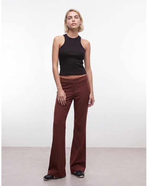 Weekday Brown Fla Trousers With Side Zip Detail