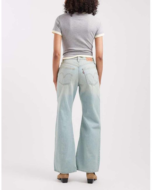 Levi's Losse Bootcut Denim Jeans Met Scheuren in het Blue